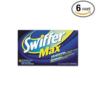 Procter and Gamble Swiffer Max Sweeper Refill Cloths   Fits 17 inch Sweeper, 17 7/10 inch wide, 16 per pack    6 packs per case.