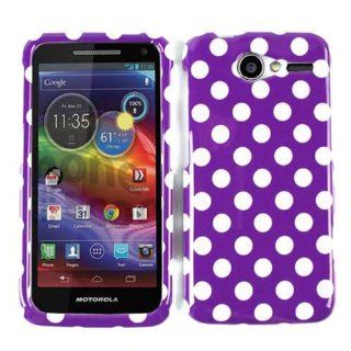 COVER FOR MOTOROLA ELECTRIFY M CASE FACEPLATE HARD PLASTIC POLKA DOTS TP1644 XT901 CELL PHONE ACCESSORY Cell Phones & Accessories