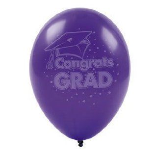 12 Purple Graduation Balloons Toys & Games