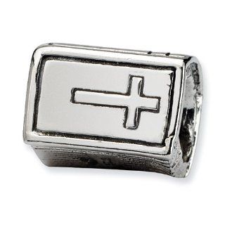 .925 Sterling Silver Bible Bead Charms Jewelry