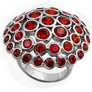Garnet .925 Sterling Silver Ring Size 6 Garnet And Diamond Rings For Women Jewelry