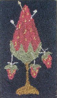 Hooked On Rugs Punch Needle Patterns strawberry Pincushion 3 1/4"x5 1/2"   Arts And Crafts Supplies