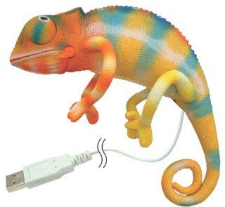 Chameleon USB Gadget, Your Geeky PC Pet (Rainbow Orange) Toys & Games