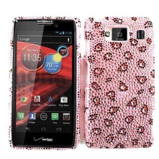 Motorola Droid RAZR MAXX HD XT926 Bling Leopard Print Pink Case Cover New Hard Cell Phones & Accessories