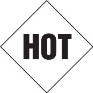 Accuform Signs MPL905VP10 Plastic Mix Loads DOT Placard, Legend "HOT", 10 3/4" Width x 10 3/4" Length, Black on White (Pack of 10) Industrial Warning Signs