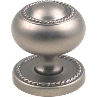 Rusticware 905WP Weathered Pewter Knobs 1 1/4" Rope Knob with Backplate from the Cabinet Hardware Collection   Cabinet And Furniture Knobs  