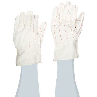 Global Glove C18CWBT 100 Percent Cotton Corded with Band Top, Work, 1 Size, White (Case of 144)