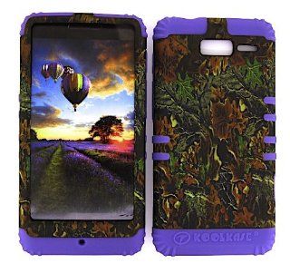 Case Cover New For Motorola Droid RAZR M XT907 Hard Light Purple Skin+Camo Snap Cell Phones & Accessories
