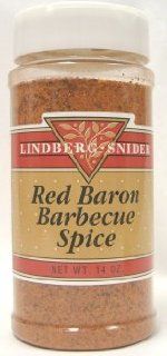 Lindberg Snider Red Baron Barbecue Spice 14oz.  Spices And Seasonings  Grocery & Gourmet Food