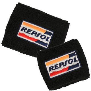 Repsol Honda Black Brake/Clutch Reservoir Sock Cover Set Fits CBR, 600, 1000, 600RR, 1000RR, 954, 929, RC51 Automotive
