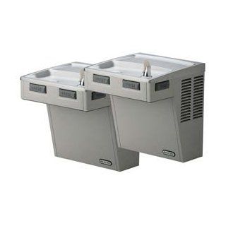 Elkay EMABFTLR8LC 8 GPH ADA Reverse Wall Mount Bi Level Cooler with Mechanical Push Bar, Light Gray Granite   Water Dispensers  