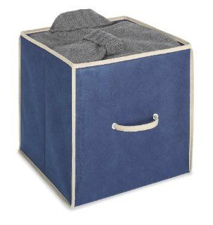 Whitmor 6536 908 12 inch Collapsible Cube, Navy   General Home Storage Containers