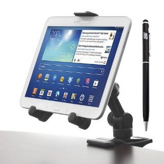 iKross Universal 2 in 1 Clip and Attach Desk Mount Holder + Capacitive 2 in 1 Touch Screen Stylus with Ball Point Pen for LG Optimus Exceed 2, Optimus L90, Optimus L70, Lucid 3, Optimus Zone 2, G Pro 2, Optimus F3Q, G Flex G2; Nokia Lumia 610/ 635/ 929/ 15