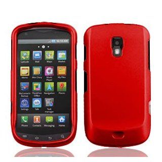 Samsung Galaxy S Aviator R930 R 930 Red Rubber Feel Snap On Hard Protective Cover Case Cell Phone Cell Phones & Accessories
