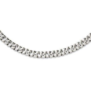 Chisel   Stylish Stainless Steel Polished Link Necklace 24" Jewelry