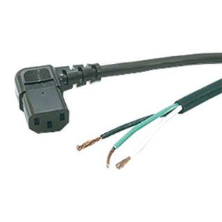 POWER CORD, 3 CONDUCTOR, 6 FEET, 7 INCH, BLACK, 910 PLUG, SHIELDED, 18AWG, SVT, WITH PIGTAIL Multiconductor Cables