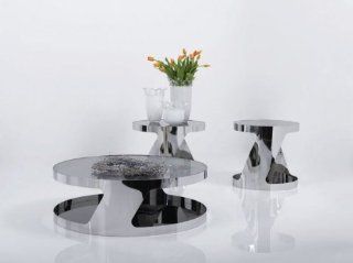 Modern Coffee Table 931 by J&M Furniture   Chrome And Glass Cocktail Table