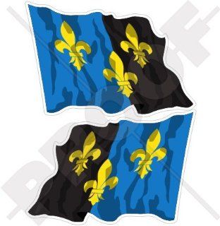 MONMOUTHSHIRE Waving Flag WALES UK Monmouth Welsh 4,7" (120mm) Vinyl Bumper Stickers, Decals x2 
