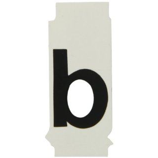 Brady 8235 B Vinyl (B 933), 1" Black Helvetica Quik Align   Black Lower Case, Legend "B" (Package of 10) Industrial Warning Signs