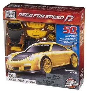 Mega Bloks Need for Speed Porsche 911 GT3 RS, Yellow Toys & Games