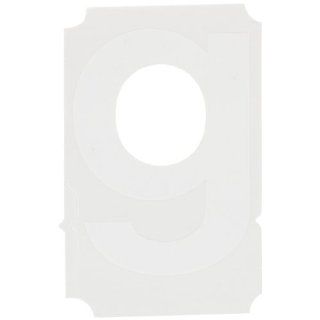 Brady 8320 G Vinyl (B 933), 3" White Helvetica Quik Align   White Lower Case, Legend "G" (Package of 10) Industrial Warning Signs