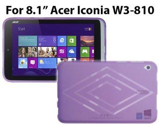HappyZone Rubberized TPU Skin Case Cover (Purple) For Acer Iconia W3 810 Tablet Computers & Accessories