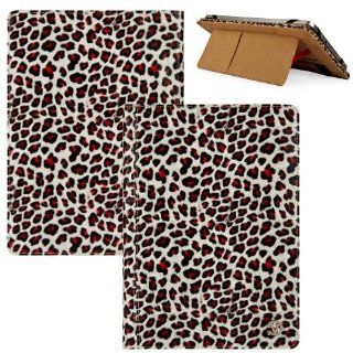 Quality Book Style, White with Red Splash Leopard Animal PrintVangoddy Brand Mary Collection Leather  ette Portfolio Cover Cases for All Models of the iView IVIEW 900TPC II 9 Inch Tablet (1211 IVIEW900TPCII 3722, 9 Inch Android 4.0 Tablet) Computers &