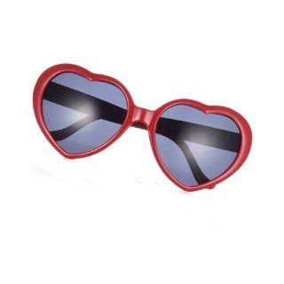 Imixlot Women's Enthusiastic Color Red Large Womens Ladys Heart Shaped Sunglasses Cute Retro Love Trendy Eyewear Beach Sun Glasses Jewelry