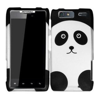 Panda Bear Black White Hard Case Cover For Motorola Droid Razr Maxx 912M 913 916 Razor Max with Free Pouch Cell Phones & Accessories