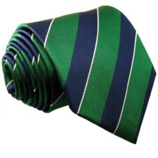 Shlax & Wing Men Neckties Ties Striped Green Navy Blue 100% Silk Jacquard Woven at  Mens Clothing store