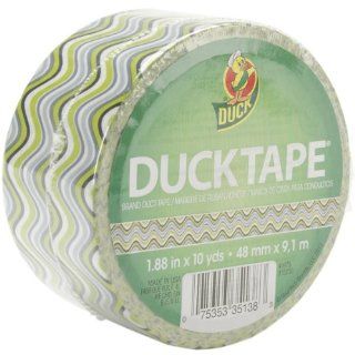 Patterned Duck Tape 1.88''X10yd Wavy Green Patterned Duck Tape 1.88''X10yd Wavy Green  Office Adhesives And Accessories 