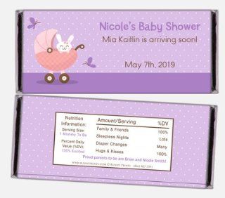 Bunny Baby Shower Candy Bar Wrapper Health & Personal Care