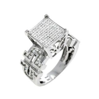 14KT White Gold single Ring Round Brilliant 0.65 CT Jewelry