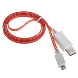 8 Pin USB Visible LED Sync Data Cable Charger For IPhone 5 Ipad Mini IPod Touch Cell Phones & Accessories