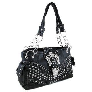 Cs Pd 939 6817 Crystal Buckle Chain Handbag Black  Cosmetic Tote Bags  Beauty
