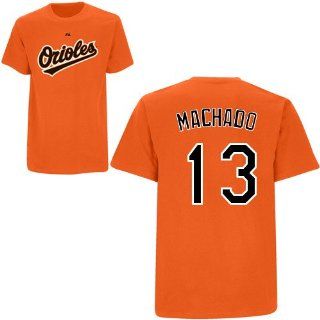 Manny Machado Baltimore Orioles Orange Player T Shirt by Majestic  Sports Fan T Shirts  Sports & Outdoors