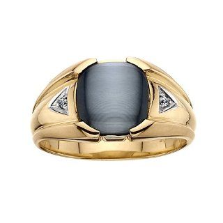 10kt Yellow Gold Grey Eye Ring Jewelry