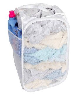 DAZZ Deluxe Pop Up Hamper, White   Collapsible Pop Up Laundry Storage