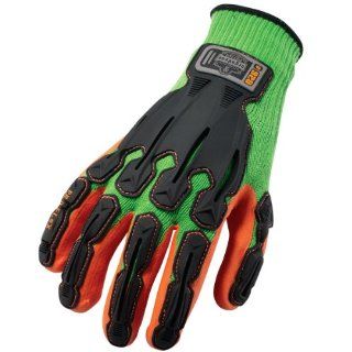 Proflex 920 Nitrile Dipped Dorsal Impact Reducing Gloves, Medium, Lime    