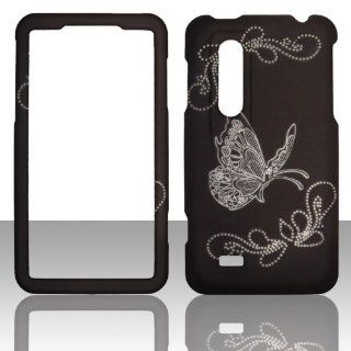 2D White Butterfly LG Thrill 4G, Optimus 3D P920, P925 at&t Case Cover Phone Snap on Cover Case Faceplates Cell Phones & Accessories