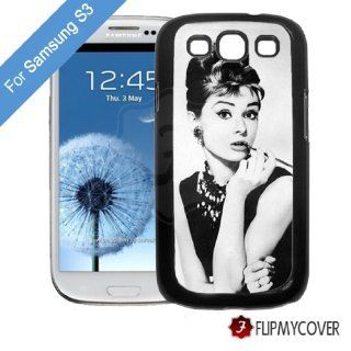 Audrey Hepburn B&W Samsung Galaxy S3 i9300 Plastic Hard Phone Cover Case 