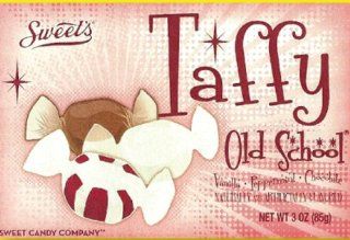Sweet's Candy Company Old School Taffy Theater Box, Vanilla Peppermint Chocolate, 3 Ounce (Pack of 6)  Grocery & Gourmet Food