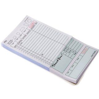 Choice Green Carbonless 2 Part Board Guest Check (Similar to Adams 926BND) 50 Checks / Pack   Blank Receipt Forms