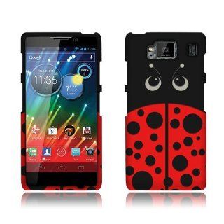 Motorola Droid Razr HD XT926 Red Lady Bug Rubberized Cover Cell Phones & Accessories