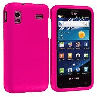 HOT PINK Hard Plastic Rubberized Case Cover For Samsung Captivate Glide SGH i927 (AT&T) Cell Phones & Accessories