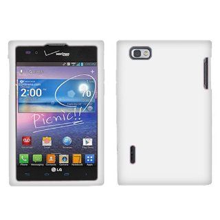 White Skin Soft Gel Case For LG Intuition Optimus Vu VS950 Cell Phones & Accessories