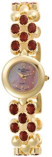 Marcel Drucker Women's 22 927 Gold Tone Genuine Garnet Gemstone Fashion Watch Watches