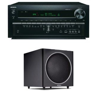 Onkyo TX NR929 9.2 Channel Network A/V Receiver Plus A Polk Audio PSW125 12 Inch Powered Subwoofer Electronics