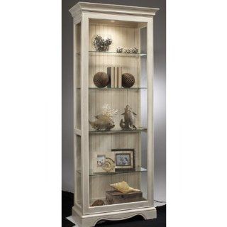 ColorTime Ambience Curio Cabinet Finish Sand Shell White  