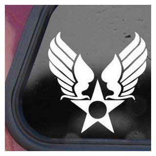 US Army Air Corps Hap Arnold Wings White Decal Sticker Wall White Decal Sticker   Decorative Wall Appliques  
